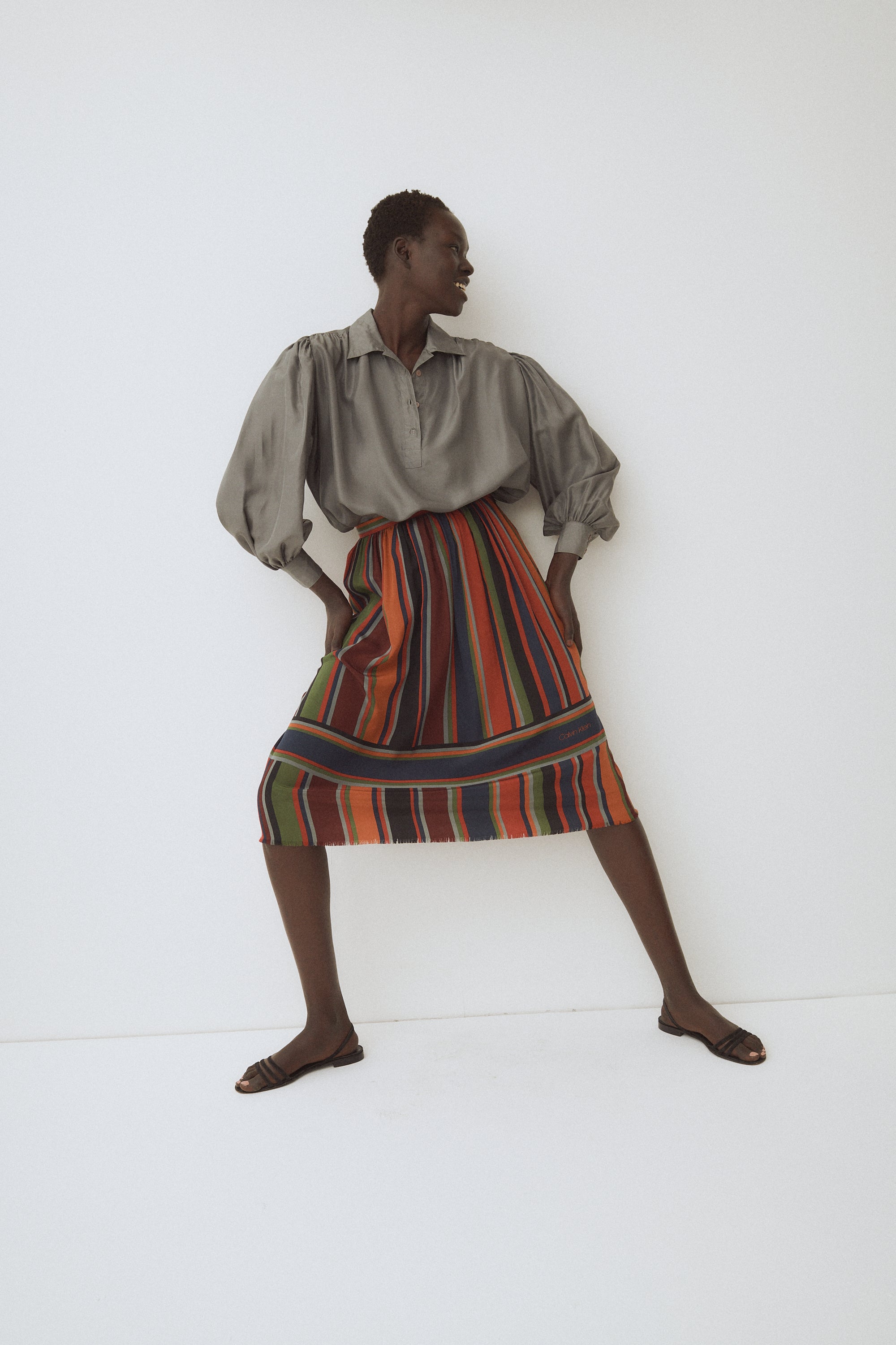 Vintage Calvin Klein Silk Skirt - Desert Vintage