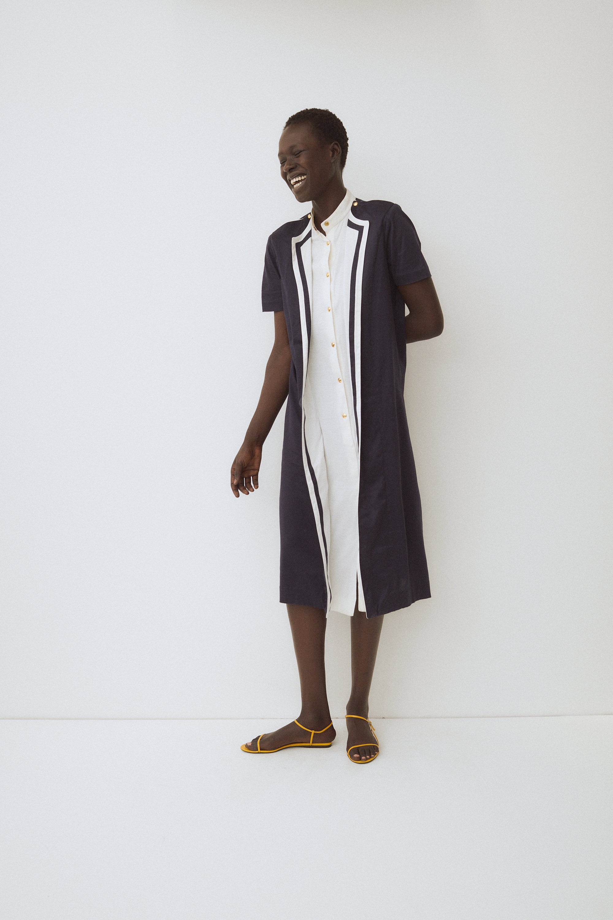 Roberta di Camerino Navy Cotton Dress - Desert Vintage