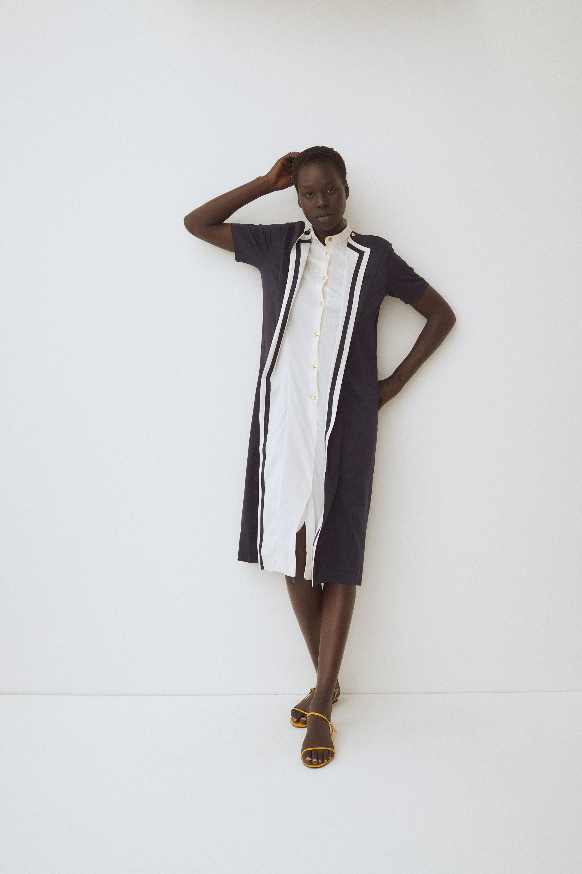 Roberta di Camerino Navy Cotton Dress - Desert Vintage