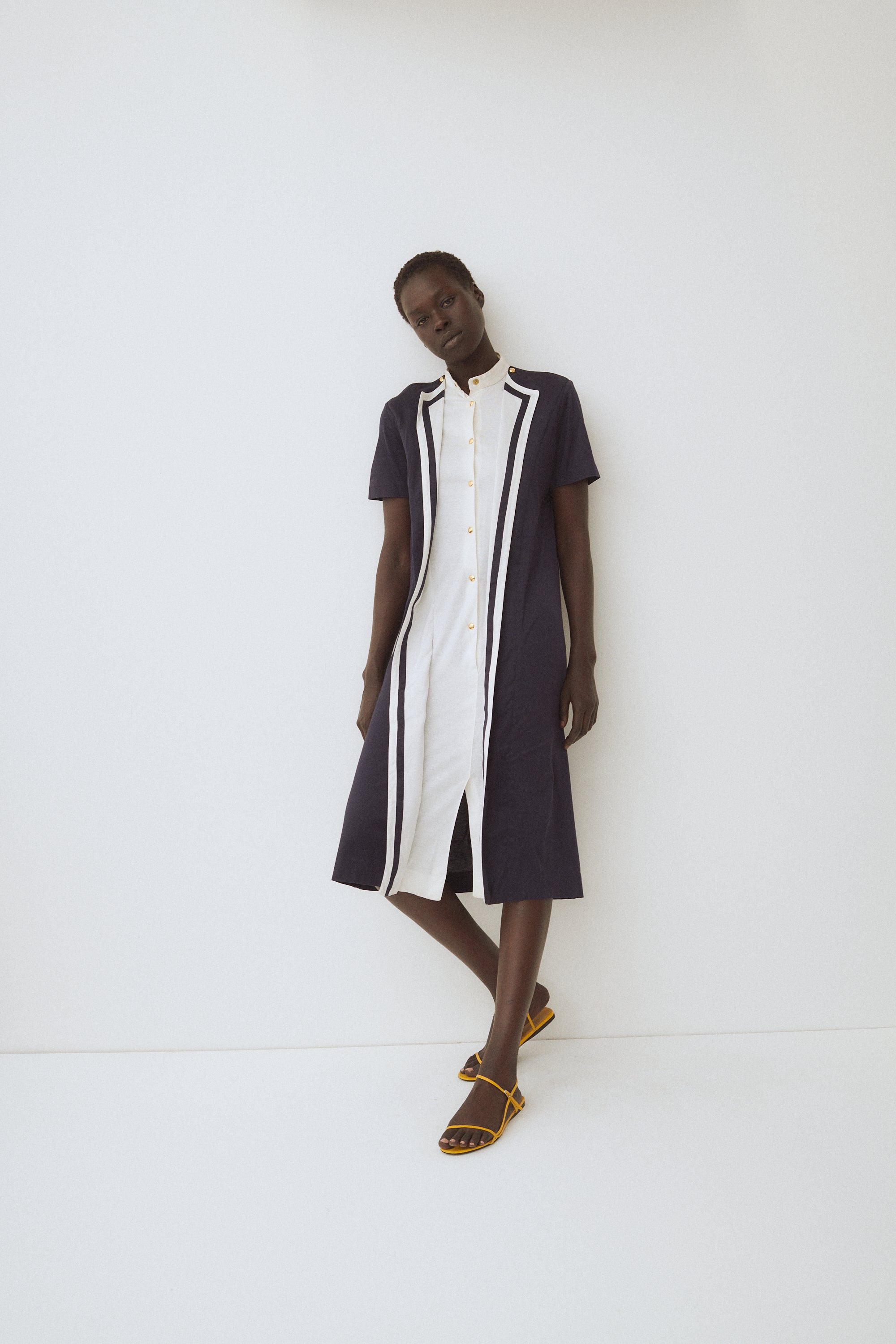 Roberta di Camerino Navy Cotton Dress - Desert Vintage