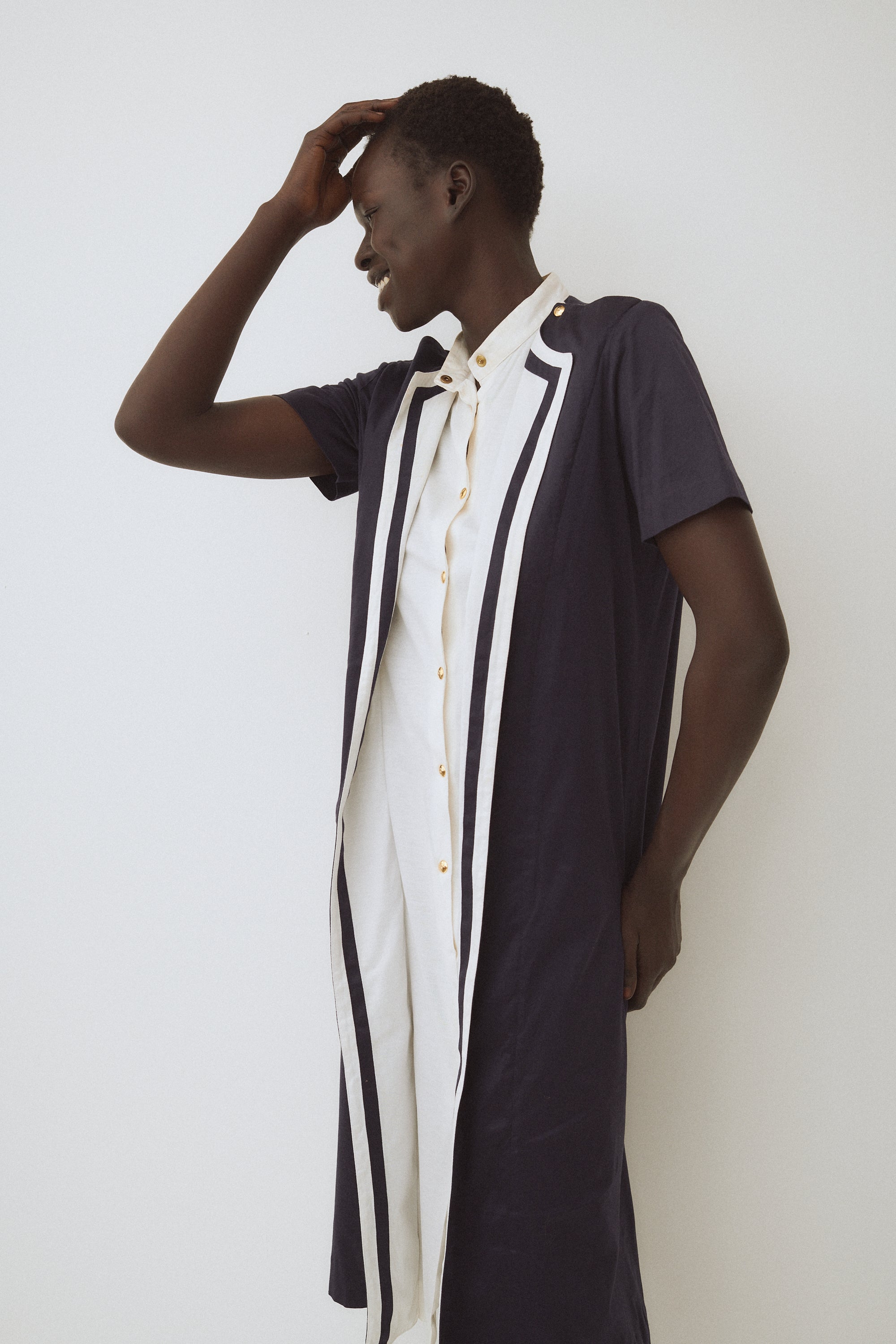 Roberta di Camerino Navy Cotton Dress - Desert Vintage