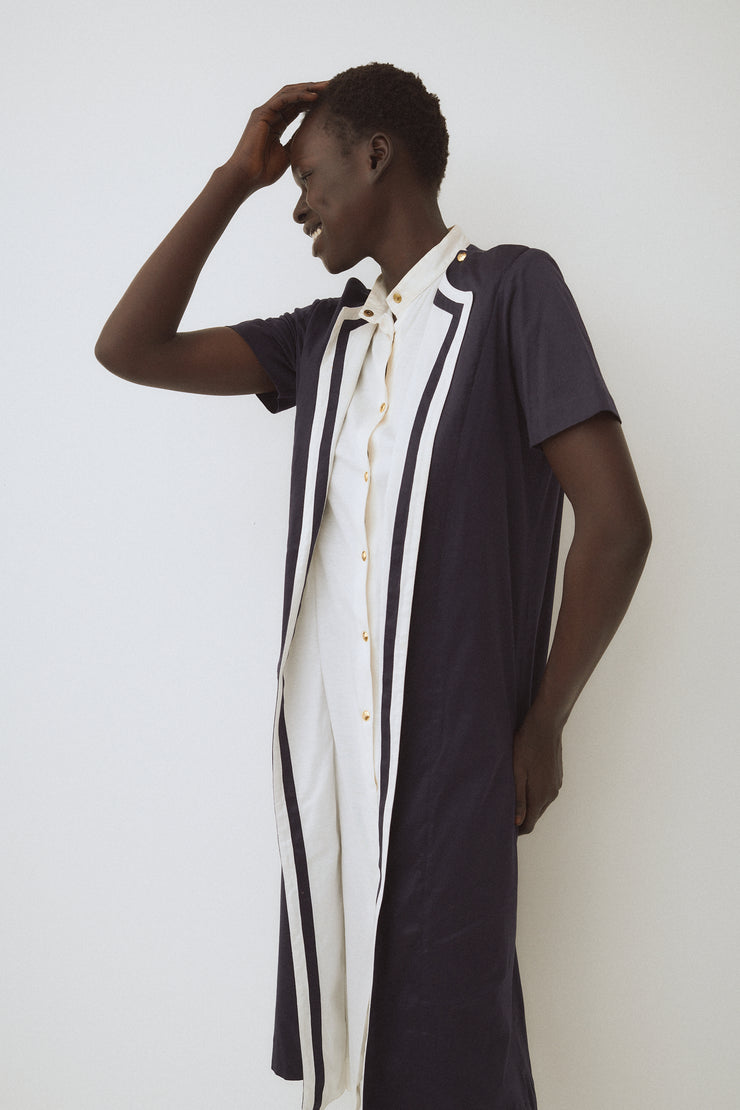 Roberta di Camerino Navy Cotton Dress - Desert Vintage