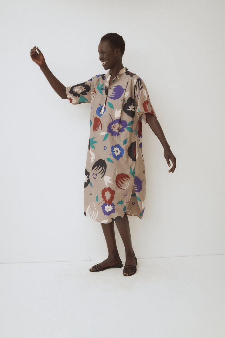 Gucci Floral Abstraction Cotton Dress - Desert Vintage