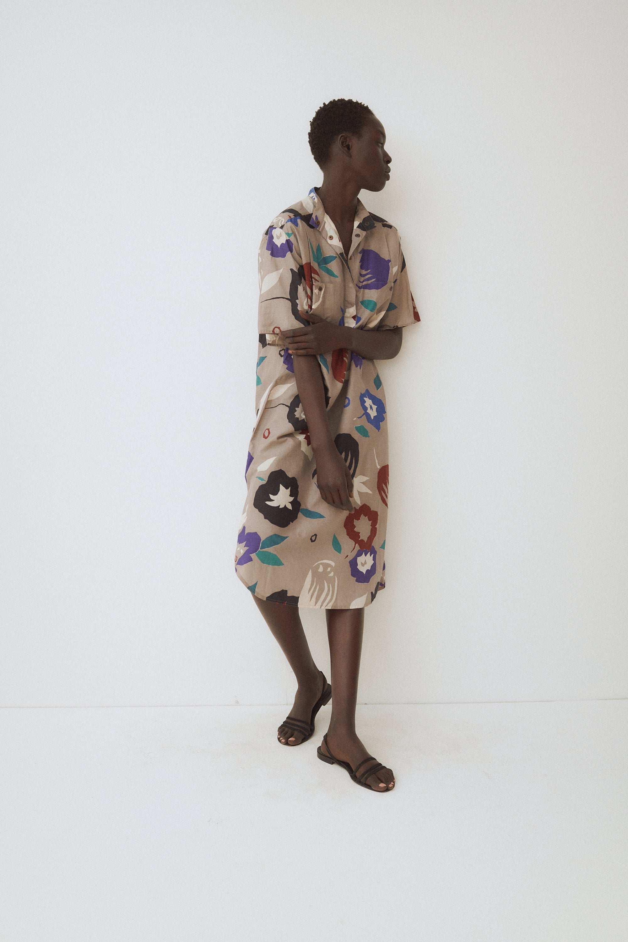 Gucci Floral Abstraction Cotton Dress - Desert Vintage