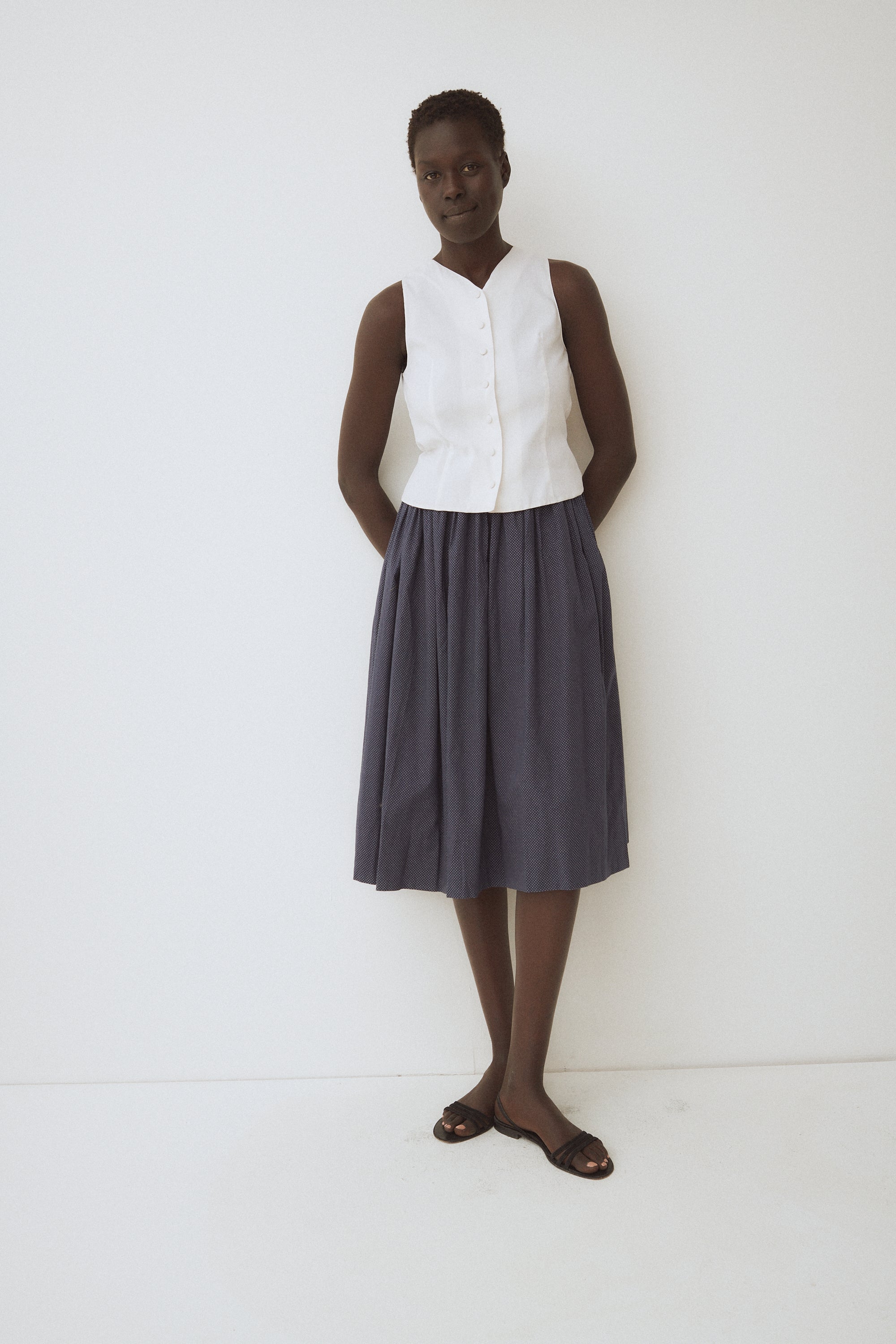 Beene Cotton Dot Skirt - Desert Vintage