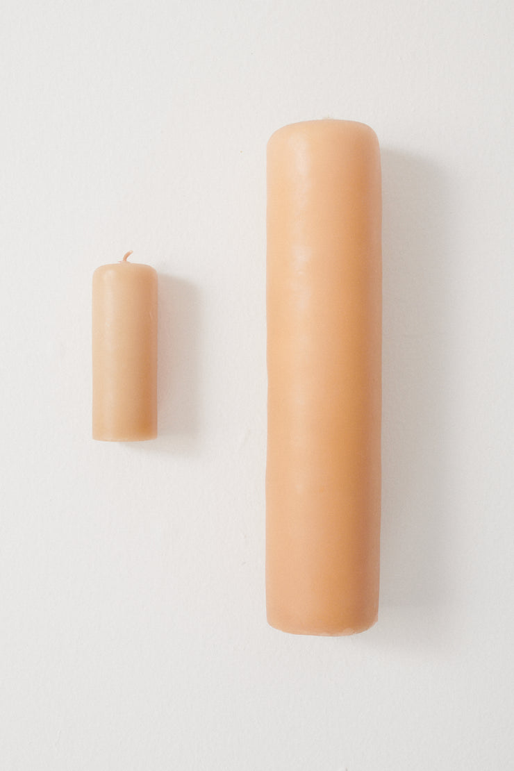 Natural Beeswax Pillar Candle - Desert Vintage