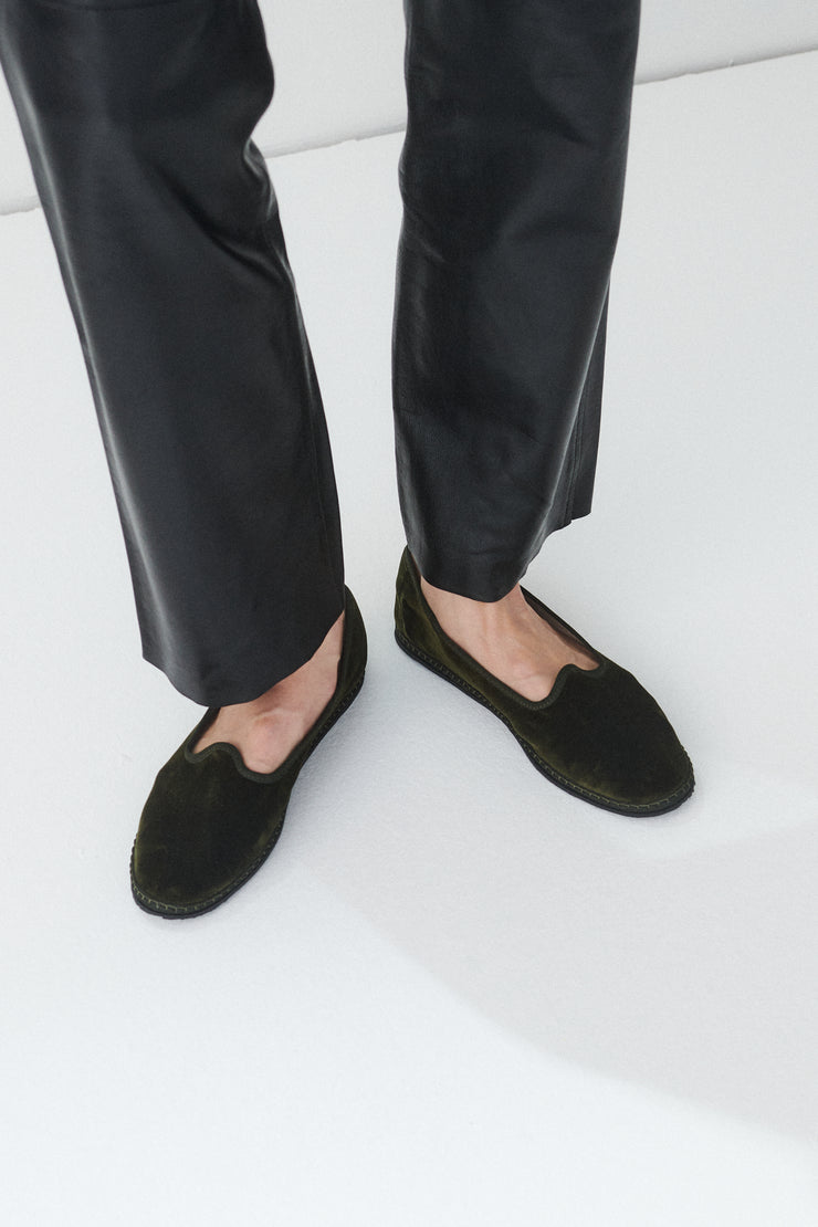 Vibi Venezia Velvet Loafers - Bottiglia - Desert Vintage