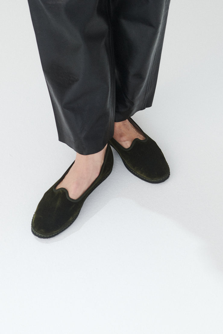 Vibi Venezia Velvet Loafers - Bottiglia - Desert Vintage