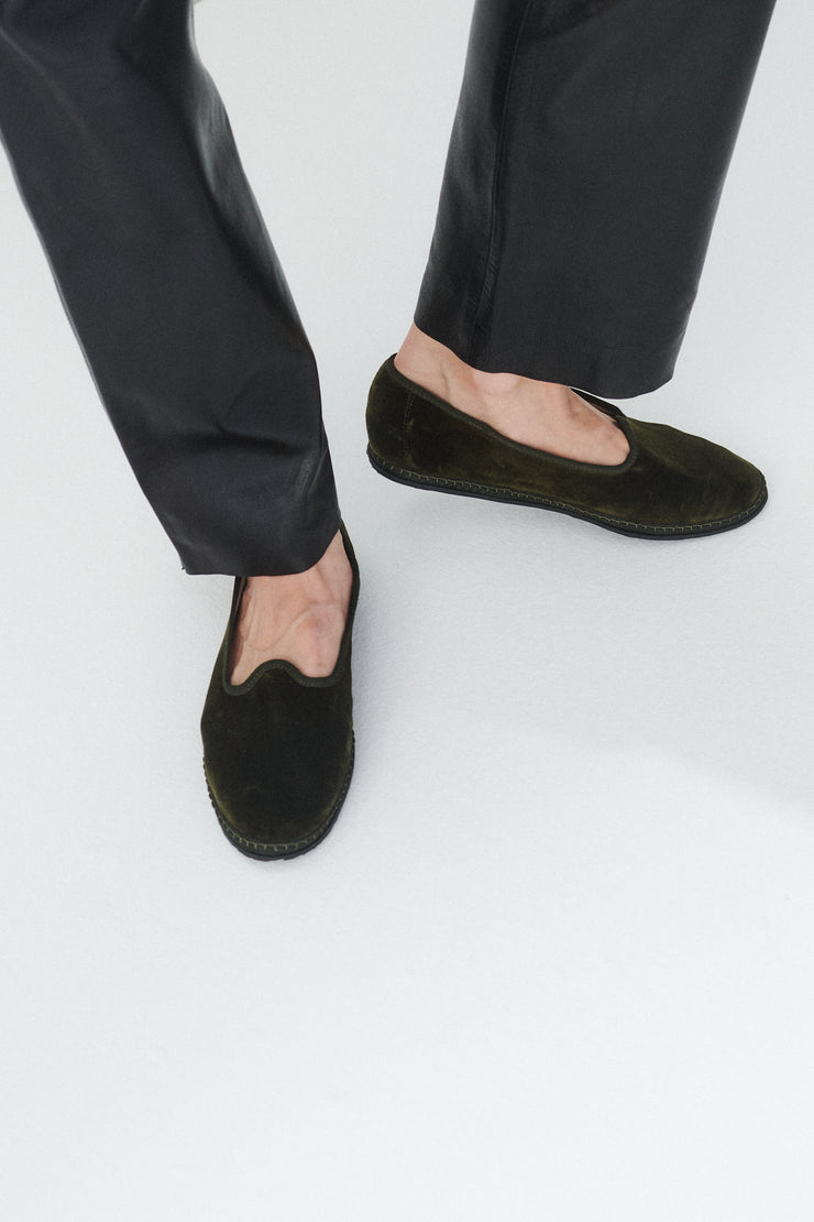 Vibi Venezia Velvet Loafers - Bottiglia - Desert Vintage