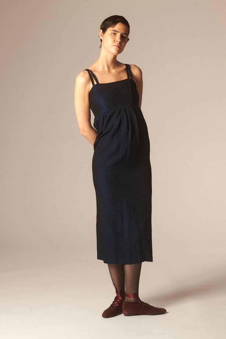 1990s Romeo Gigli Blue Dot Dress - Desert Vintage