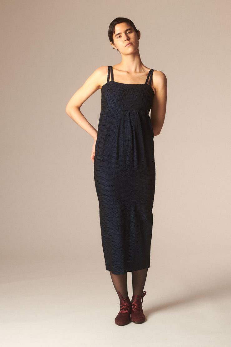 1990s Romeo Gigli Blue Dot Dress - Desert Vintage