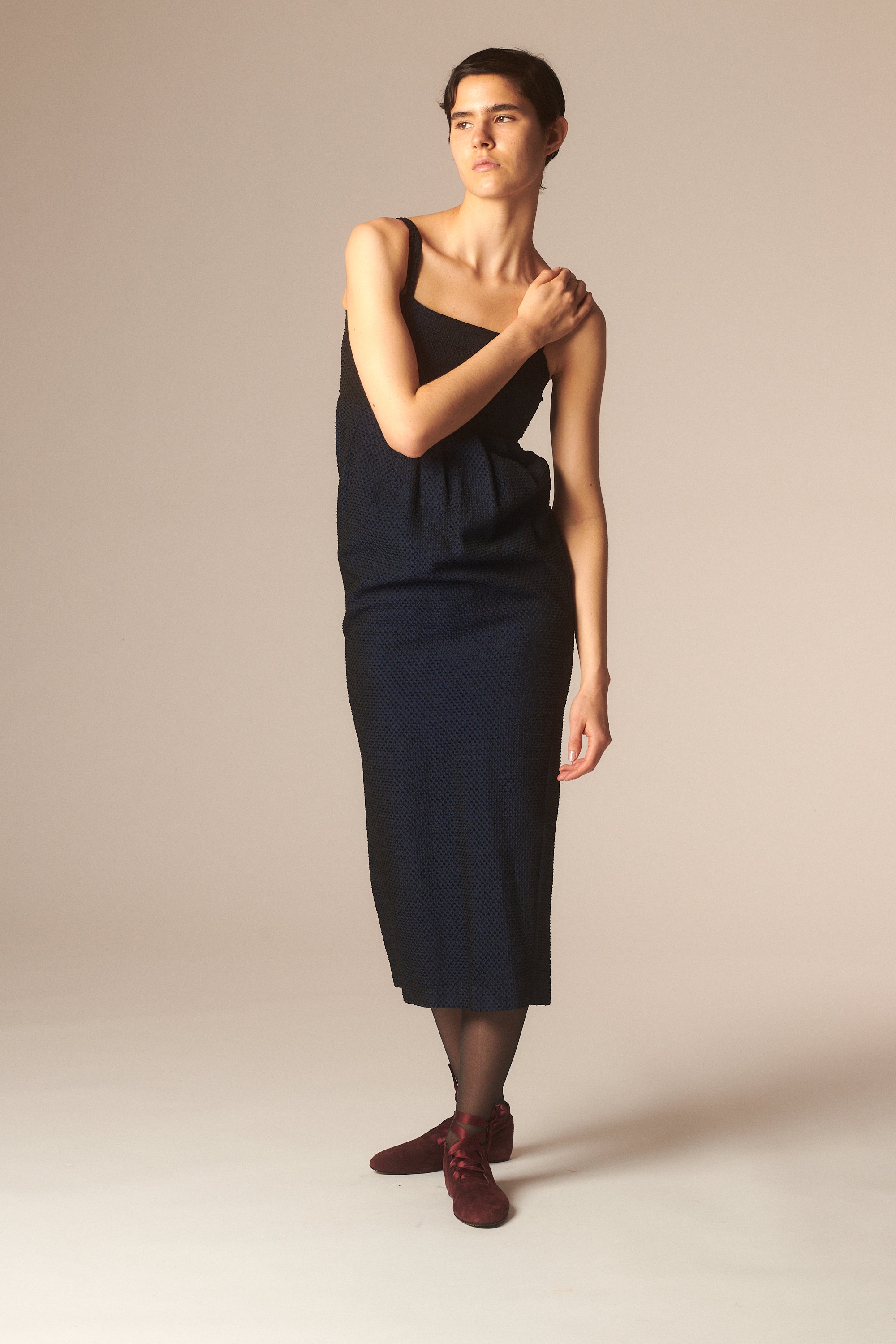 1990s Romeo Gigli Blue Dot Dress - Desert Vintage
