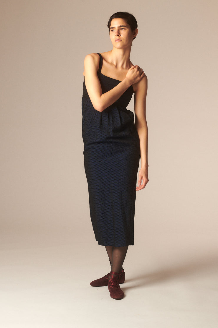 1990s Romeo Gigli Blue Dot Dress - Desert Vintage