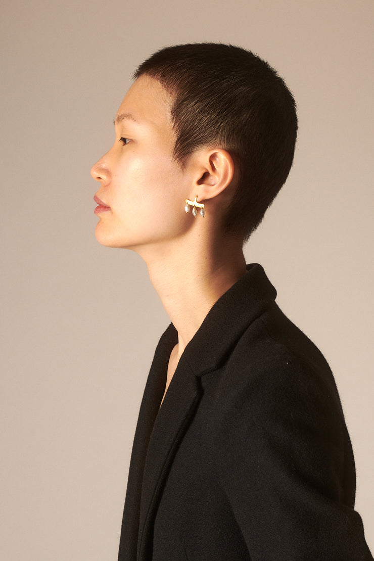 PROUNIS Keshi Pearl Syca Earrings - Desert Vintage