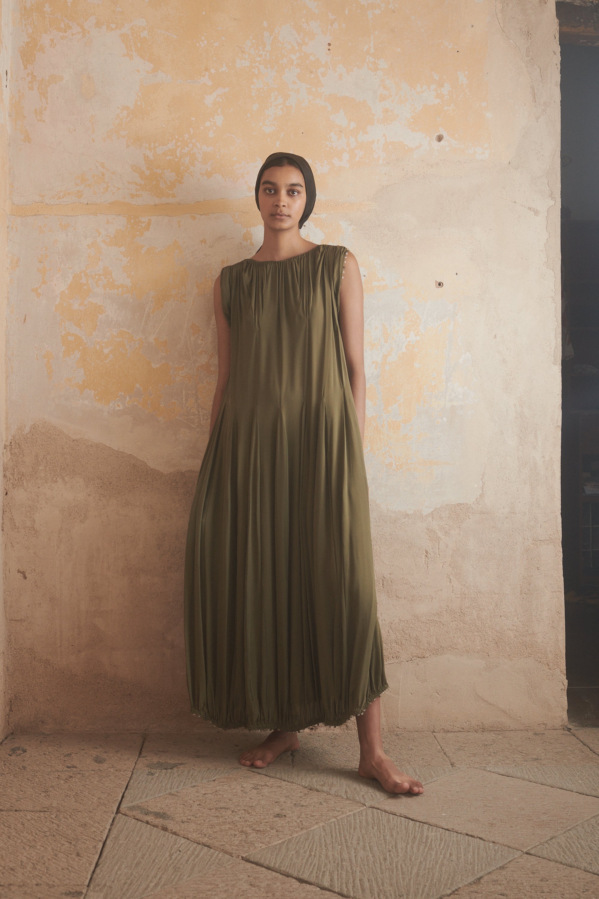 Ténéré Lounés Caftan in Moss - Desert Vintage