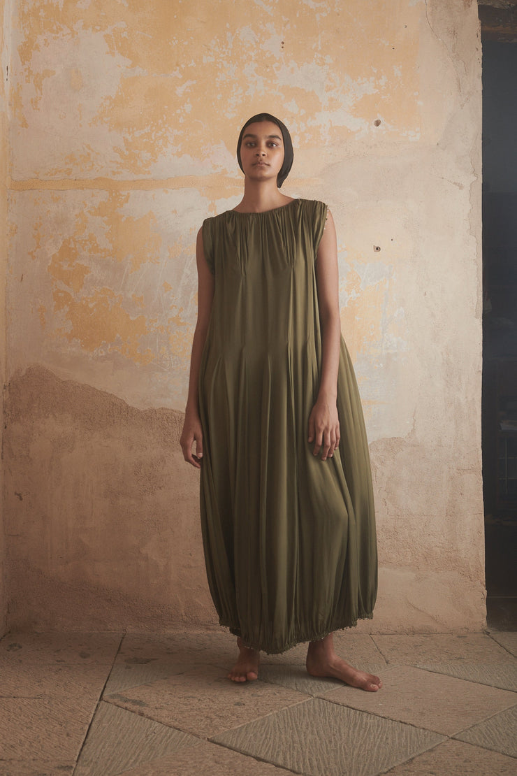 Ténéré Lounés Caftan in Moss - Desert Vintage