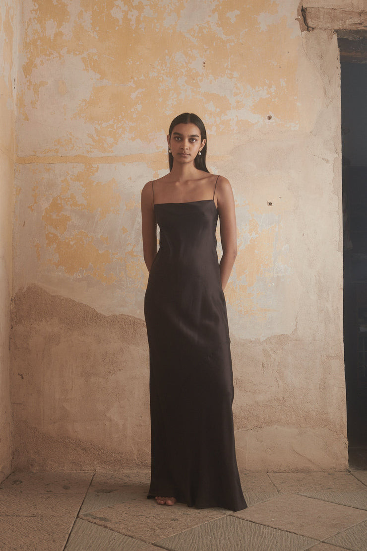 Ténéré Camille Slip Dress in Mahogany - Desert Vintage