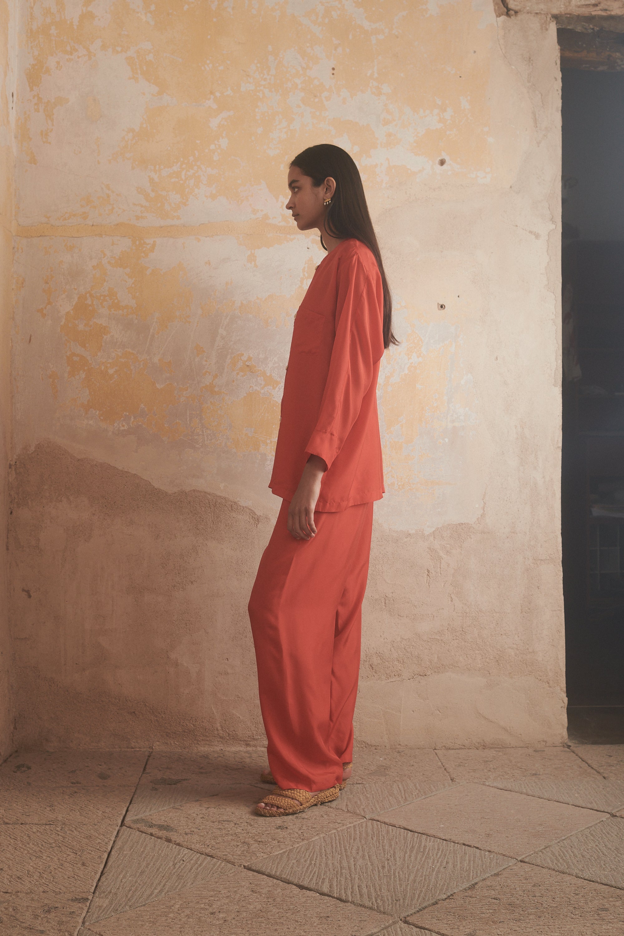 Ténéré Aya Shirt in Poppy - Desert Vintage