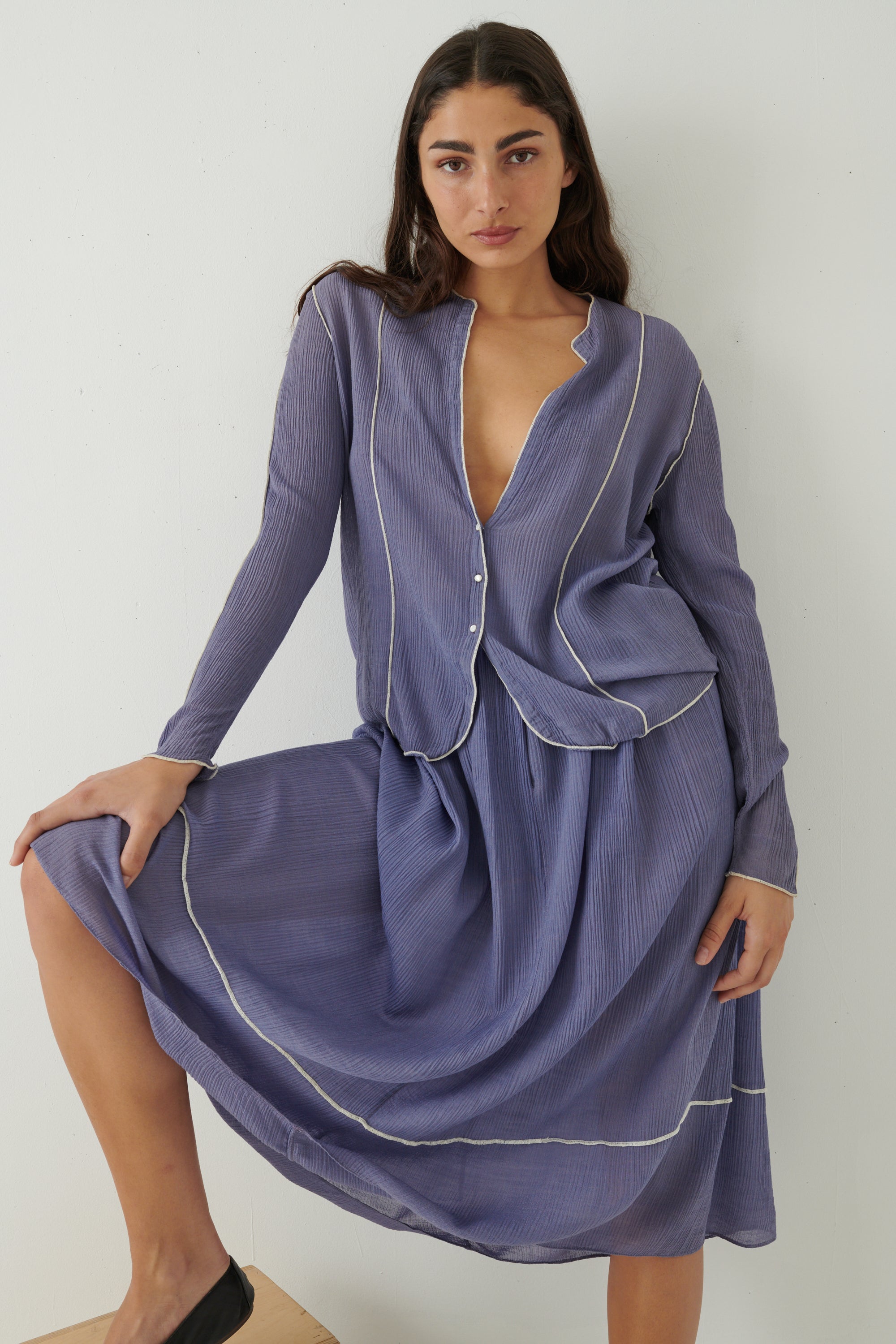 Geoffrey Beene Sheer Lilac Ensemble - Desert Vintage