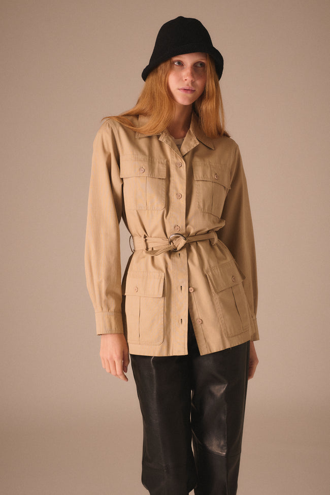 Ysl Khaki Safari Coat - Desert Vintage