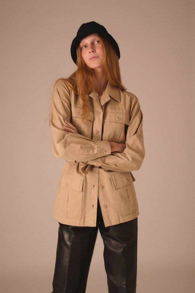 Ysl Khaki Safari Coat - Desert Vintage