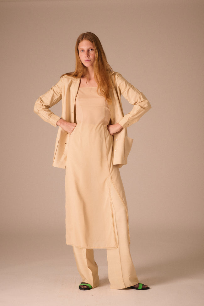 Halston Raw Silk Ecru Ensemble - Desert Vintage