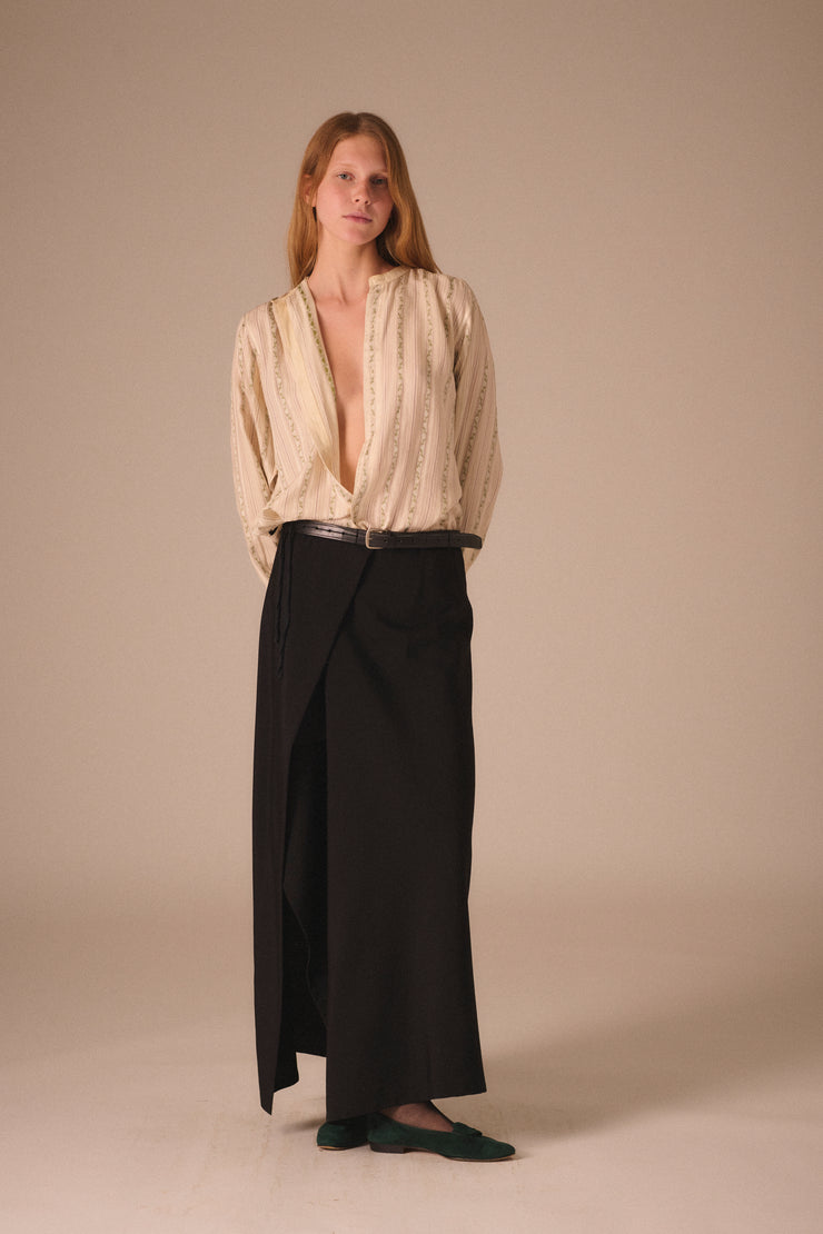 Early Ann Demeulemeester Suited Wool Skirt - Desert Vintage