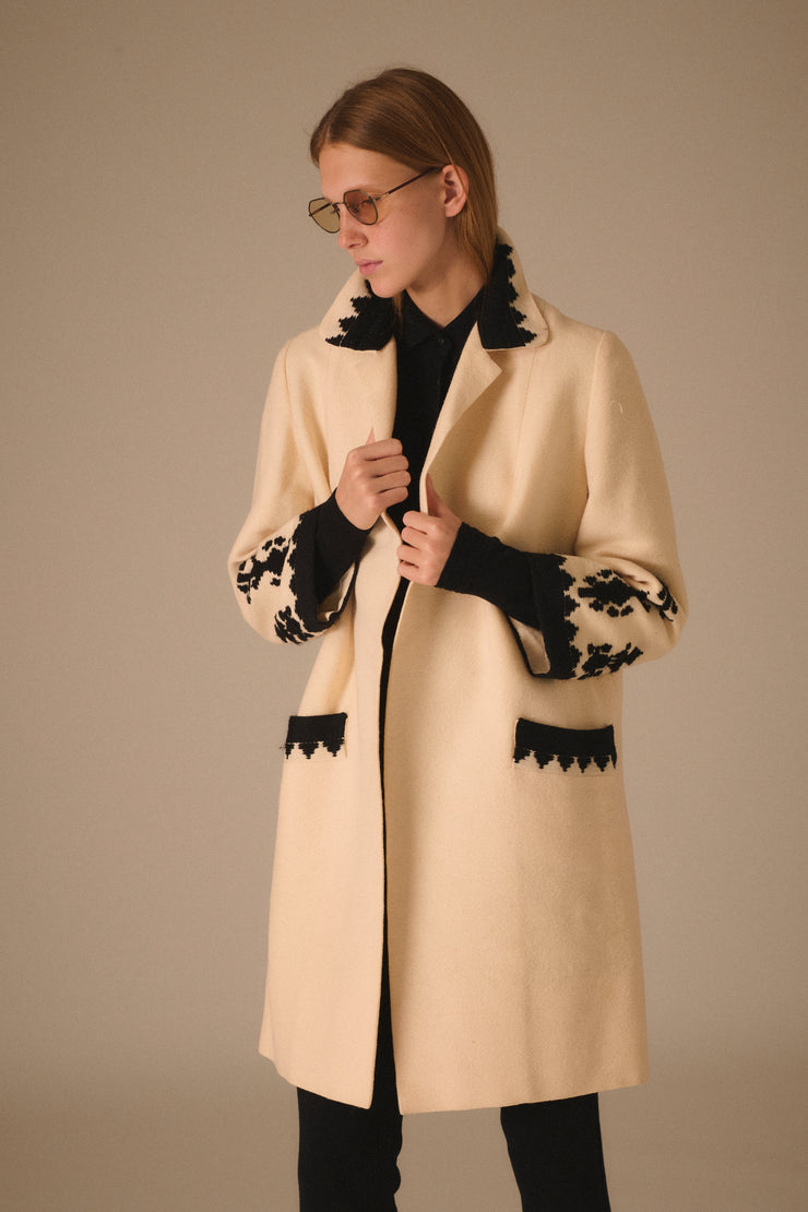 Vintage Ivory Wool Coat - Desert Vintage