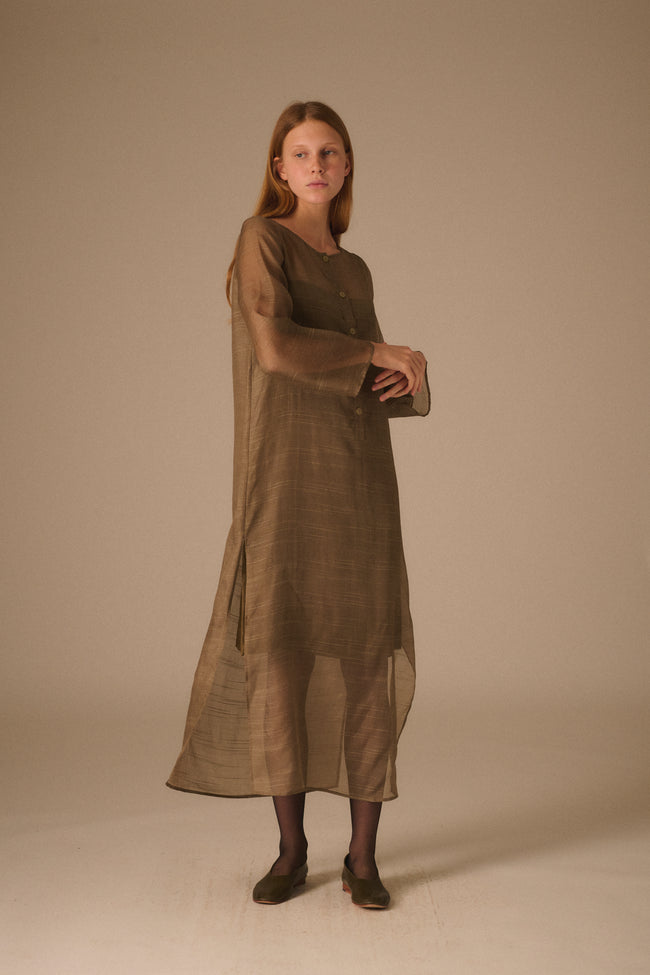 Krizia Sheer Silk Tunic - Desert Vintage