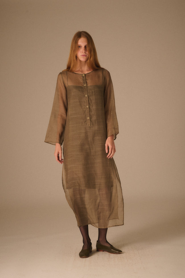 Krizia Sheer Silk Tunic - Desert Vintage