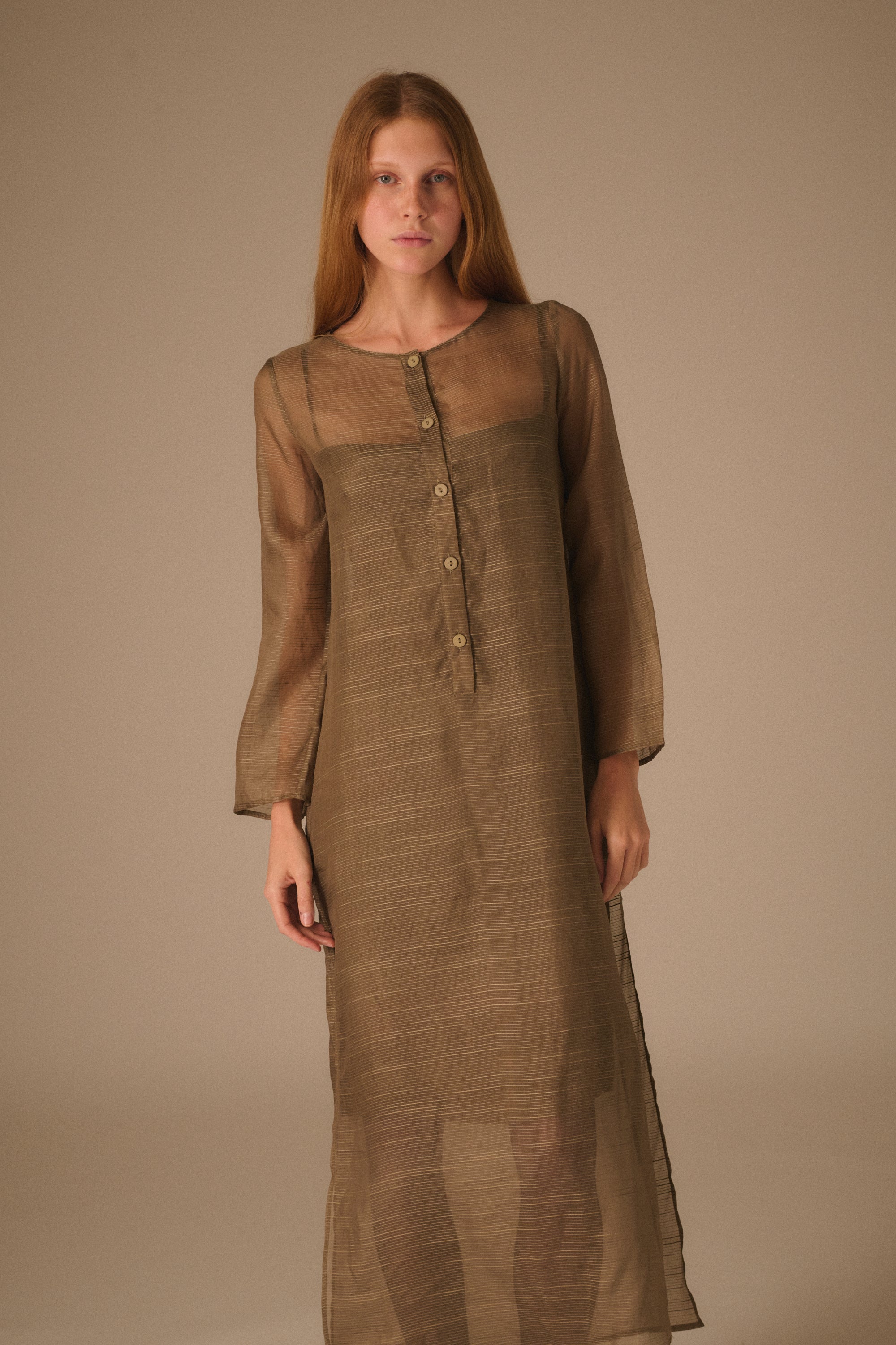 Krizia Sheer Silk Tunic - Desert Vintage