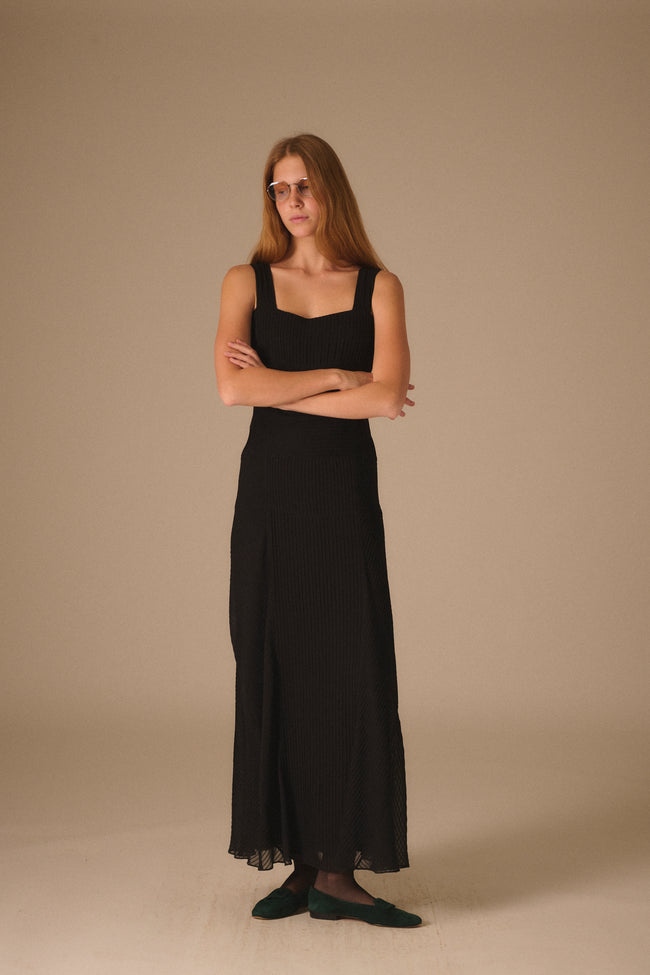 Calvin Klein Pintuck Chiffon Gown - Desert Vintage