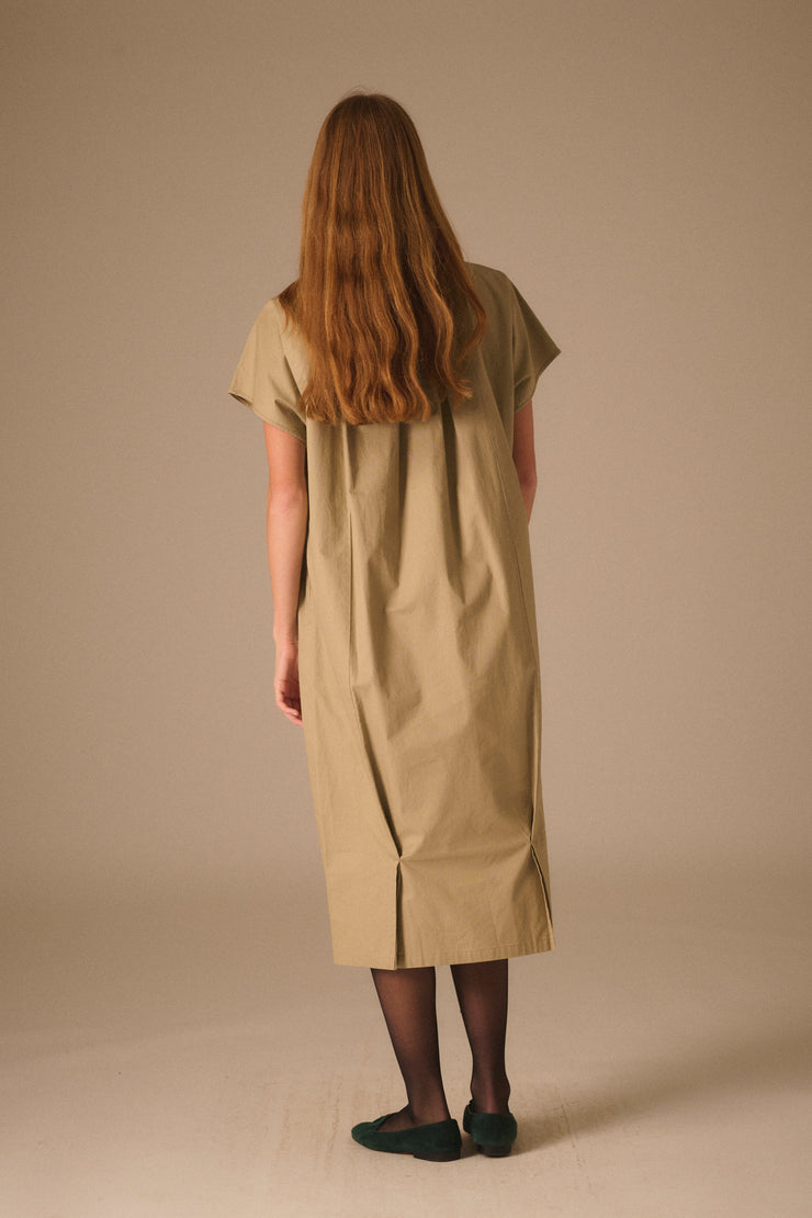 Matsuda Khaki Pleat Dress - Desert Vintage