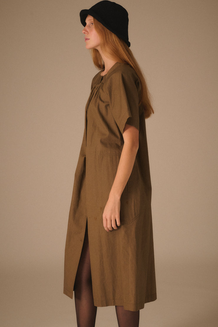 Issey Sport Cotton Smock Dress - Desert Vintage