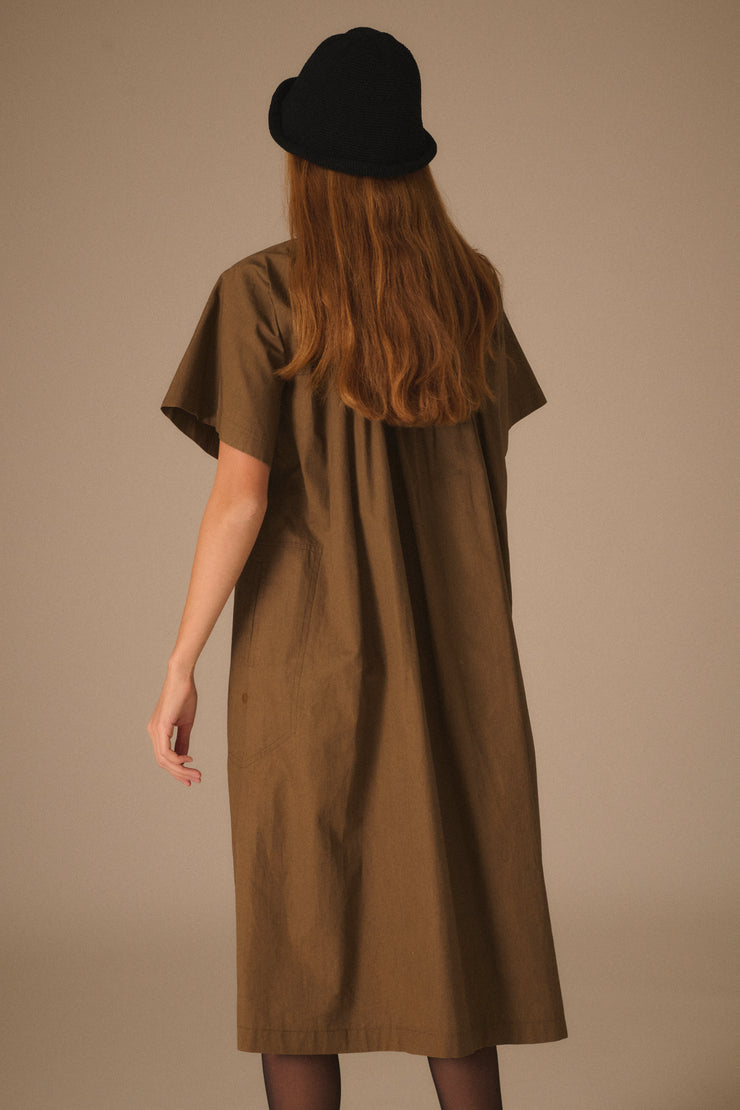 Issey Sport Cotton Smock Dress - Desert Vintage