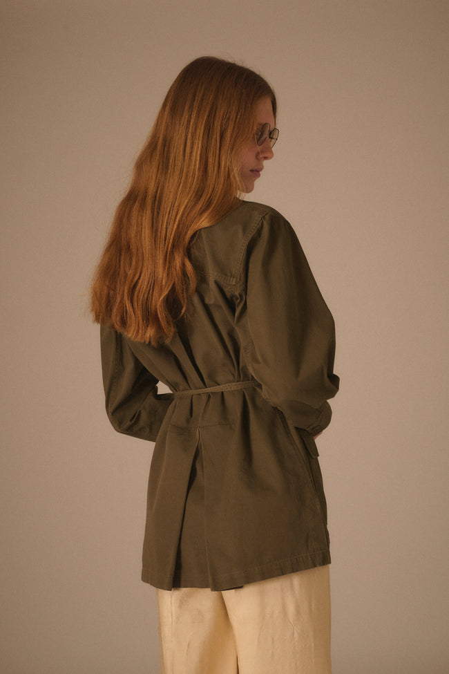 1960s YSL Olive Safari Coat - Desert Vintage