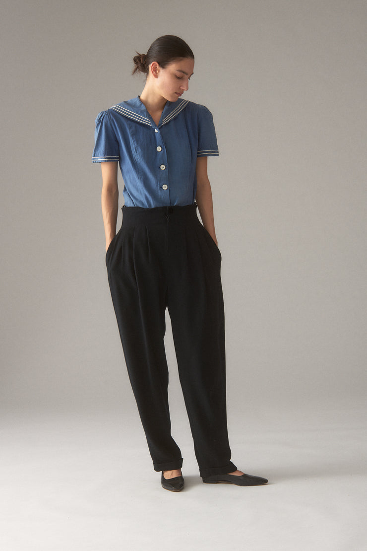 1920s Cornflower Sailor Blouse - Desert Vintage
