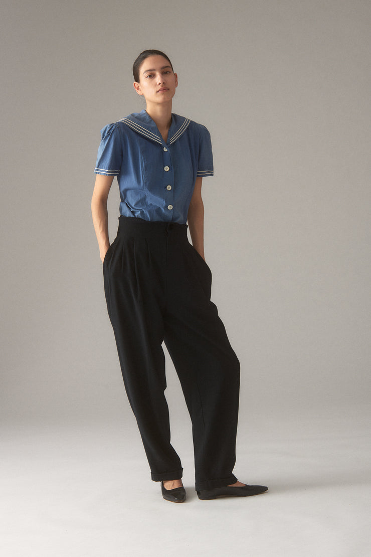 1920s Cornflower Sailor Blouse - Desert Vintage