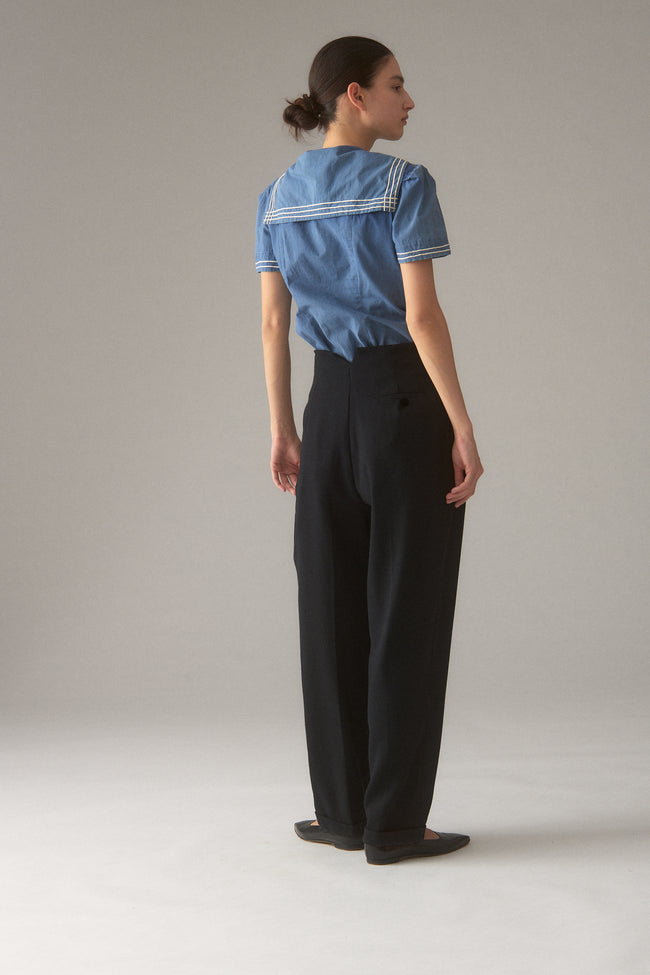 1920s Cornflower Sailor Blouse - Desert Vintage