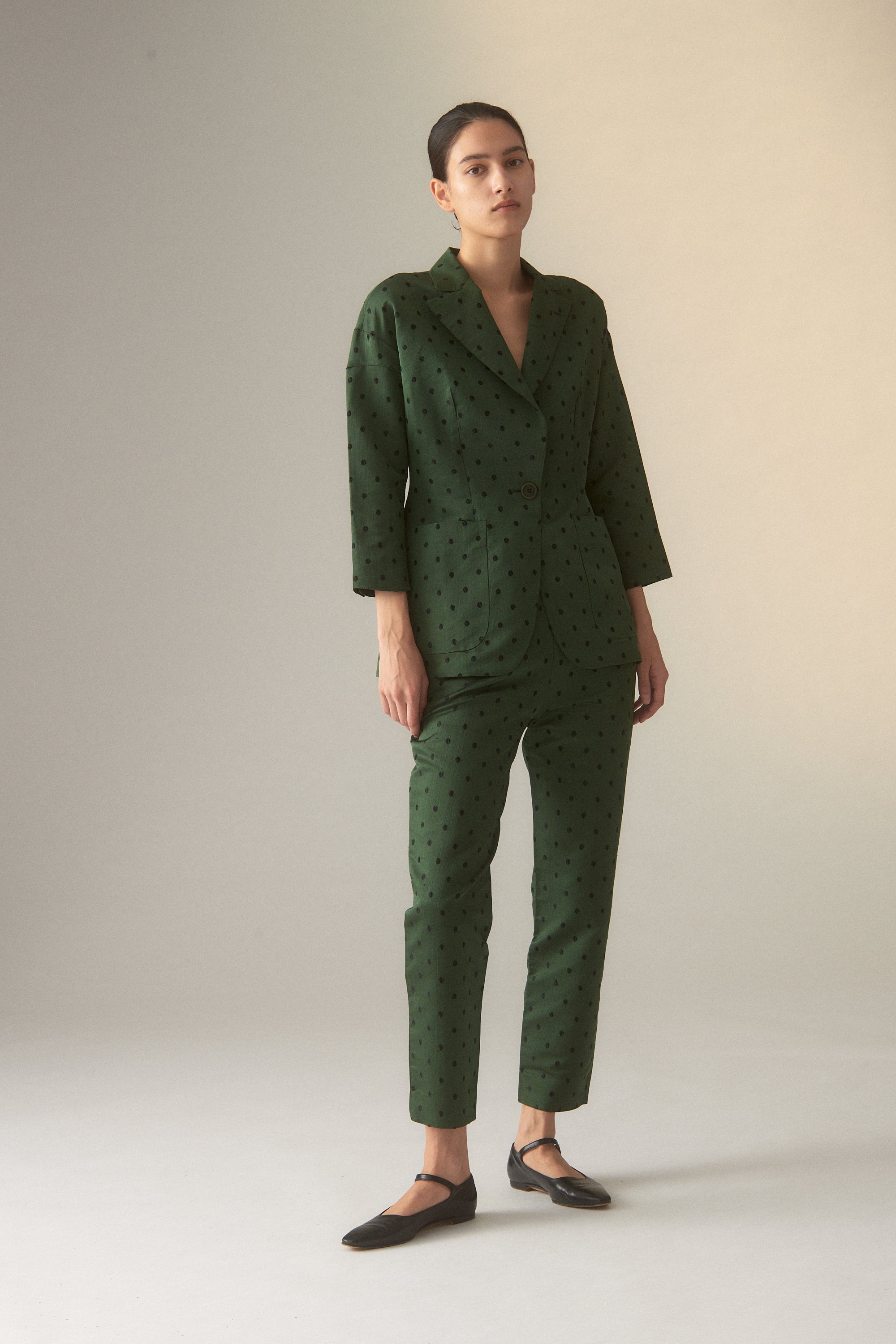 S/S 1996 Romeo Gigli Emerald Suit - Desert Vintage