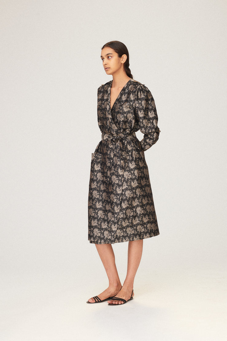 Thea Porter Silk Paisley Wrap Dress - Desert Vintage