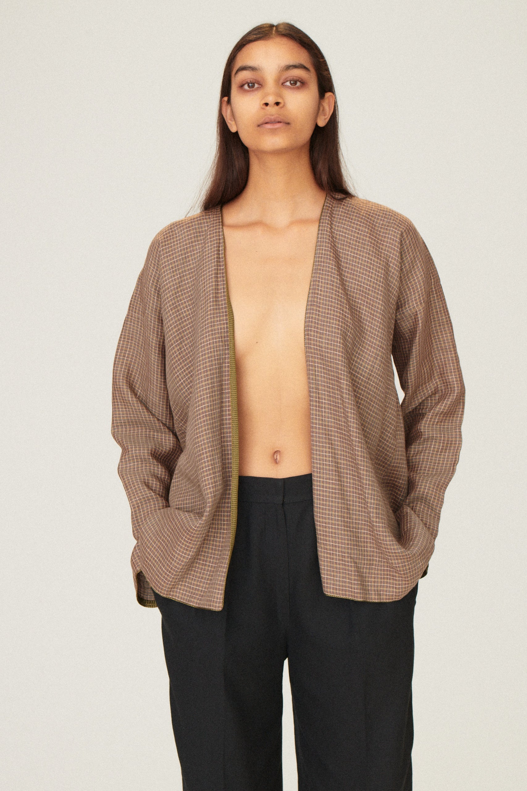 Geoffrey Beene Microplaid Shell - Desert Vintage