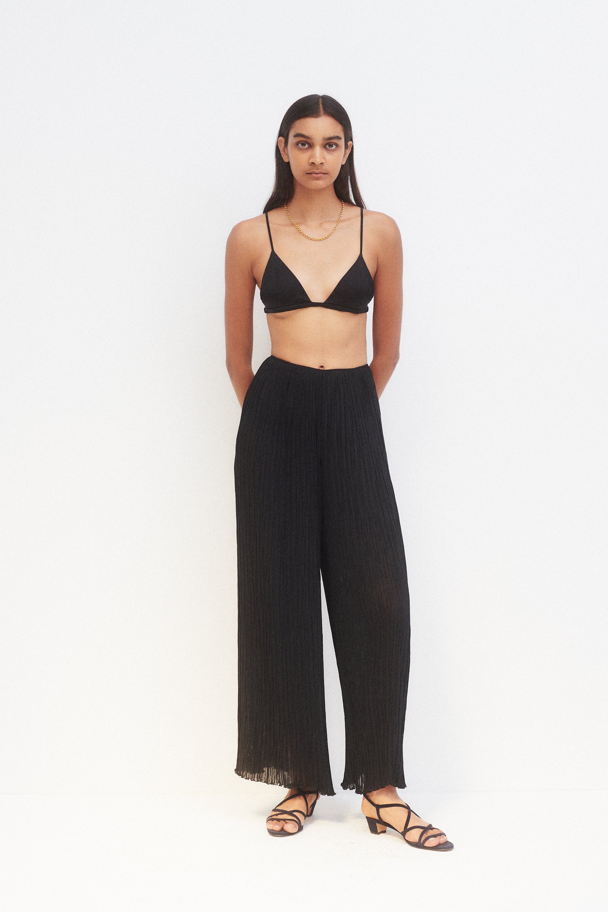 Mary McFadden Couture Pleated Trousers - Desert Vintage