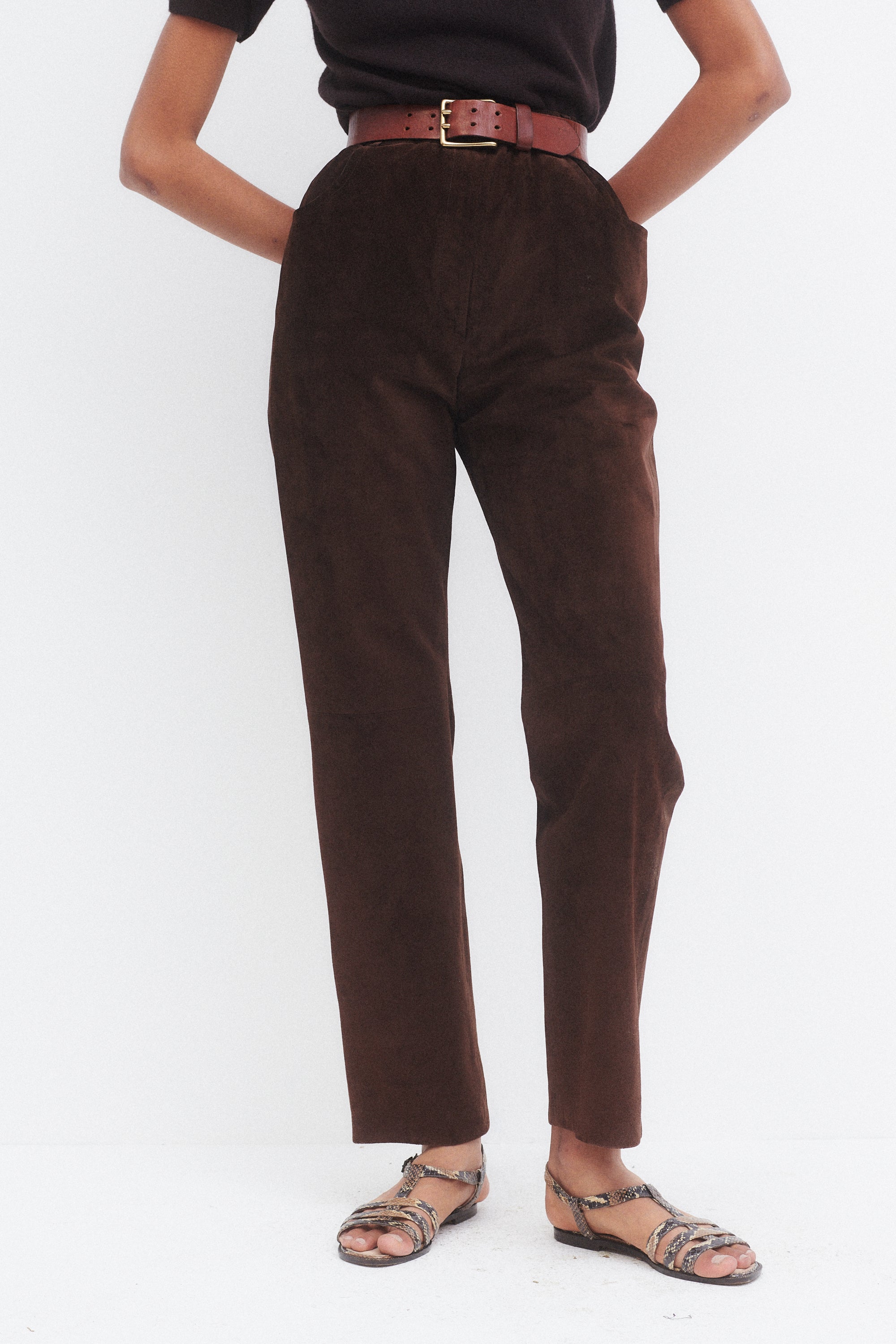 YSL Suede Trousers - Desert Vintage