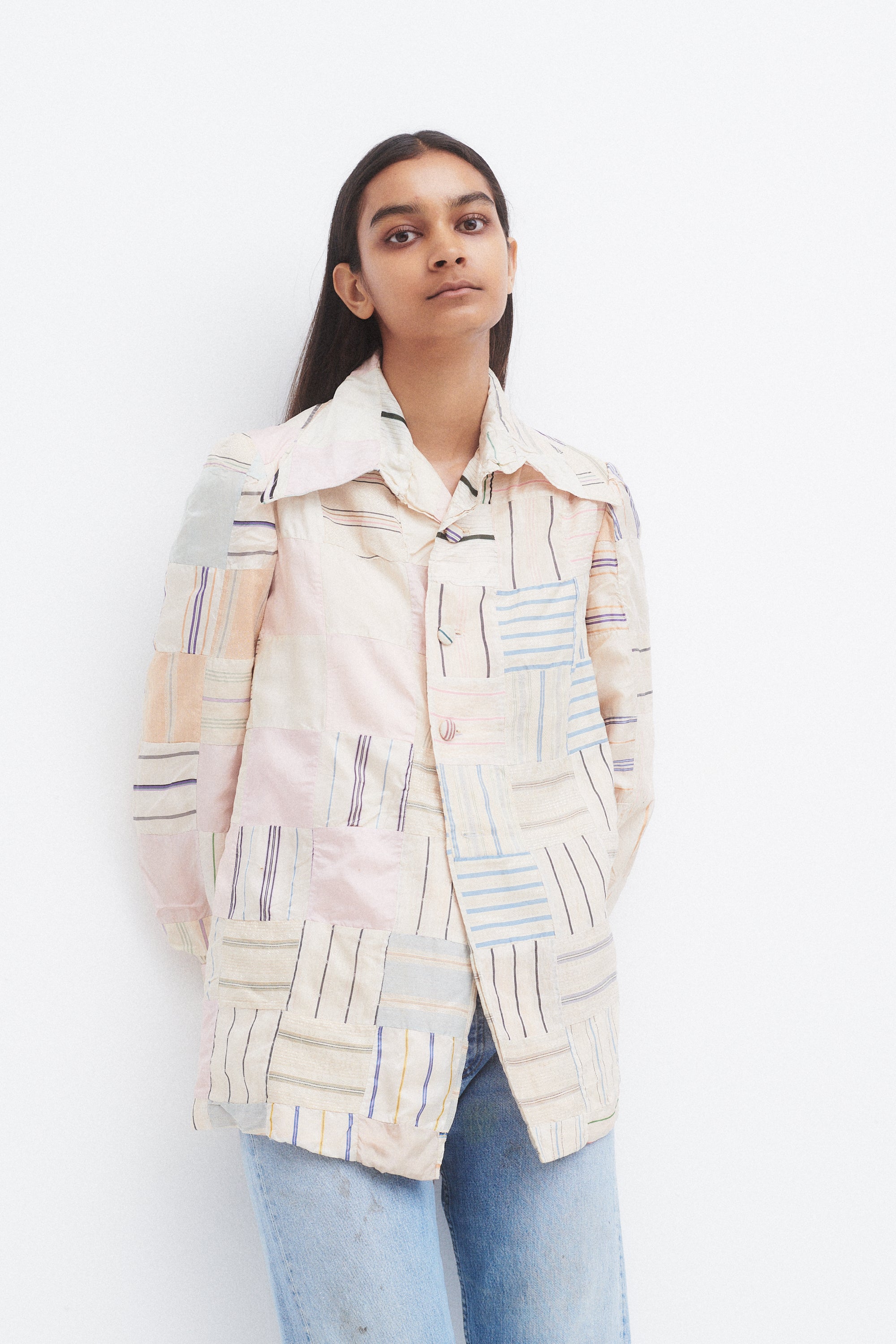 1920s Silk Patchwork Shirt - Desert Vintage
