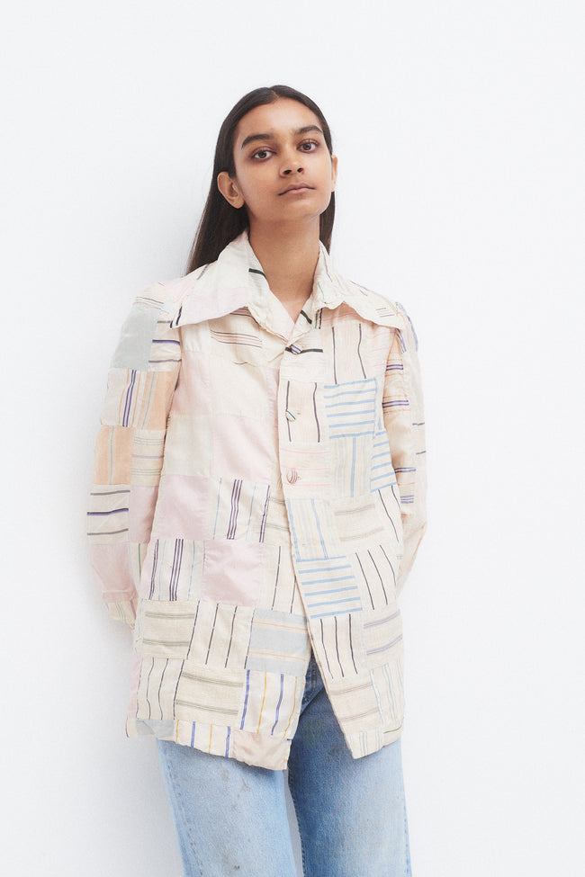 1920s Silk Patchwork Shirt - Desert Vintage