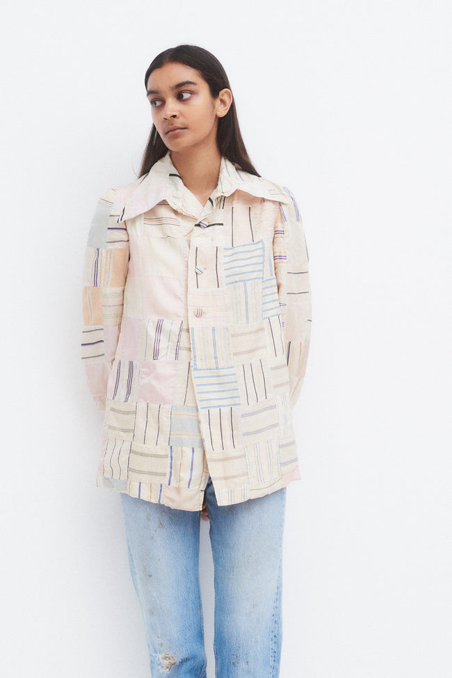 1920s Silk Patchwork Shirt - Desert Vintage