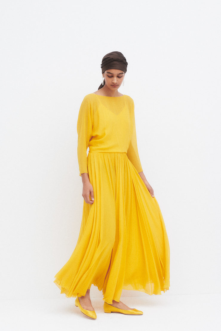 Dior Canary Yellow Silk Gown - Desert Vintage