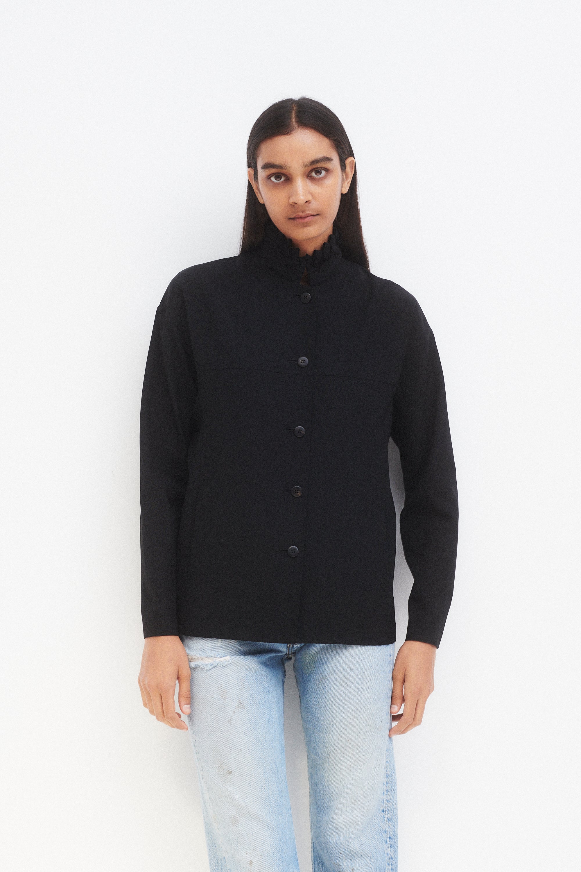 Issey Miyake Accordion Collar Blouse - Desert Vintage
