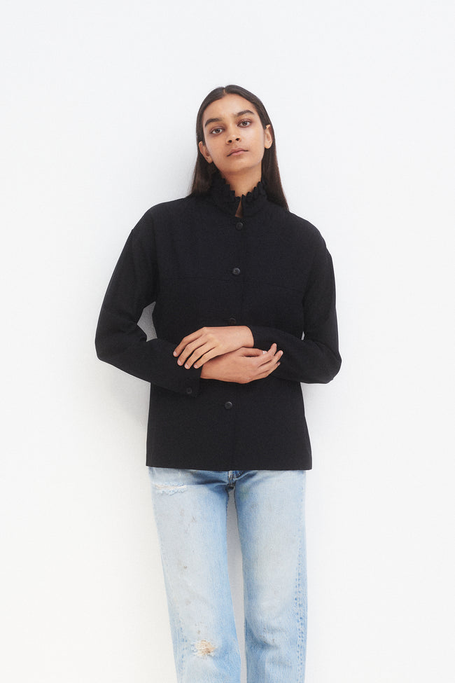Issey Miyake Accordion Collar Blouse - Desert Vintage